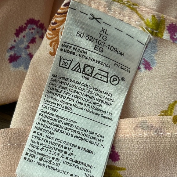 ❤️ Banana Republic Pink Paisley Floral Blouse XL - Picture 6 of 10